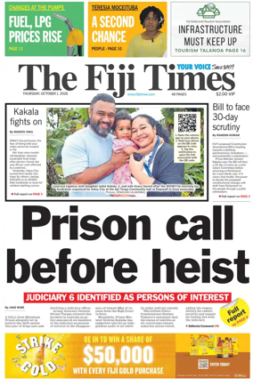 Cover of The Fiji Times