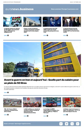 Cover of Euronews Business (French)