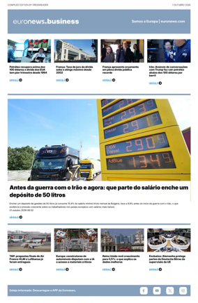 Cover of Euronews Business (Portuguese)
