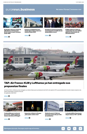 Cover of Euronews Business (Spanish) Compiled Edition