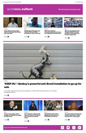 Cover of Euronews Culture and Sport Compiled Edition