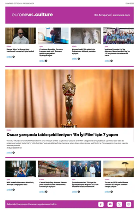 Cover of Euronews Culture and Sport (Turkish) Compiled Edition
