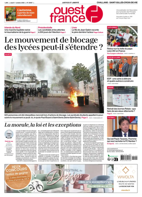 Cover of Ouest France (Challans / Saint-Gilles-Croix-de-Vie)