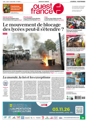 Cover of Ouest France (Loudeac / Rostrenen)