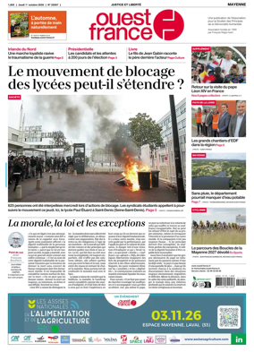 Cover of Ouest France (Mayenne)
