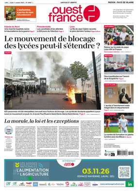 Cover of Ouest France (Redon / Pays de Vilaine)