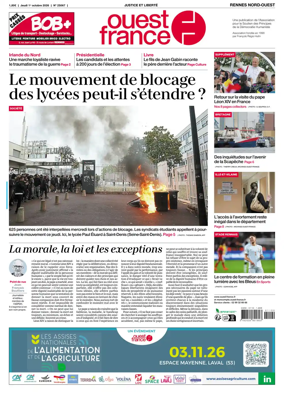 Cover of Ouest-France (Rennes Nord-Ouest)