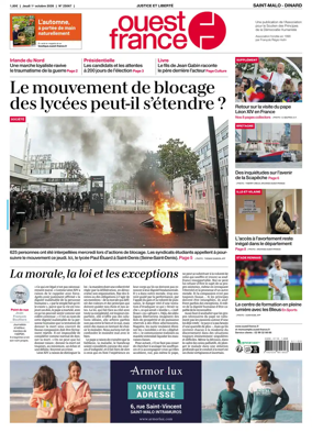 Cover of Ouest France (Saint-Malo)