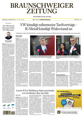 Cover of Braunschweiger Zeitung (Braunschweig)