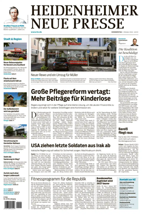 Cover of Heidenheimer Neue Presse