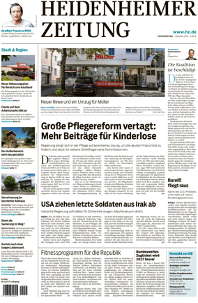 Cover of Heidenheimer Zeitung