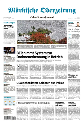 Cover of Markische Oderzeitung Eisenhuttenstadt