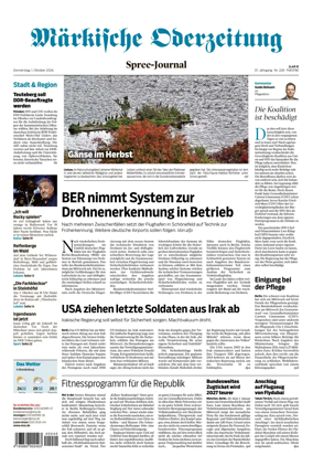 Cover of Markische Oderzeitung Spree-Journal