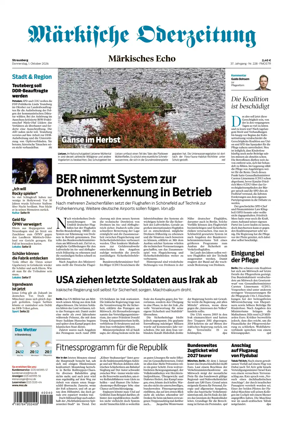 Cover of Markische Oderzeitung Strausberg