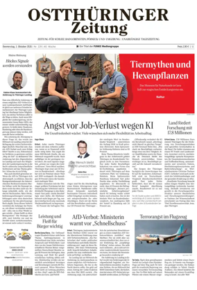 Cover of Ostthuringer Zeitung (Schleiz)