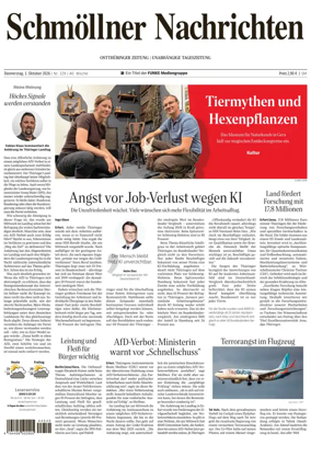 Cover of Ostthuringer Zeitung (Schmolln)