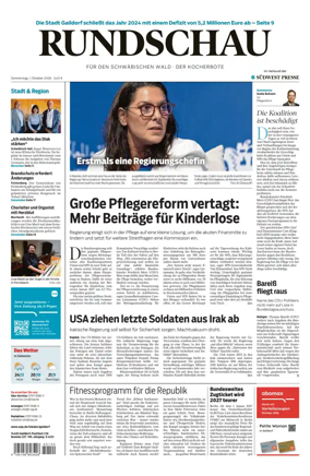 Cover of Rundschau fur den Schwabischen Wald – Der Kocherbote