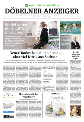 Cover of Sachsische Zeitung (Dobeln)