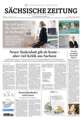 Cover of Sachsische Zeitung (Gorlitz & Niesky)