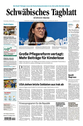 Cover of Schwabisches Tagblatt - Tubinger Chronik