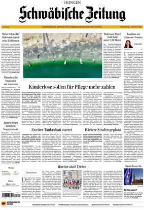 Cover of Schwabische Zeitung (Ehingen)