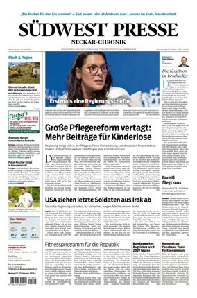 Cover of SUDWEST PRESSE - Neckar-Chronik