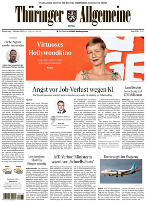 Cover of Thuringer Allgemeine (Gotha)