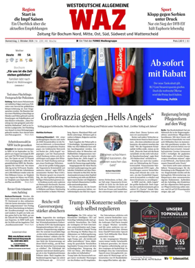 Cover of Westdeutsche Allgemeine Zeitung (Bochum)