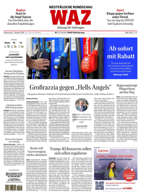 Cover of Westdeutsche Allgemeine Zeitung (Hattingen)