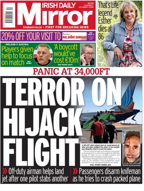 Cover of Irish Daily Mirror