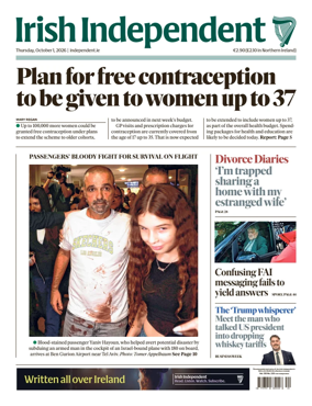 Cover of Irish Independent