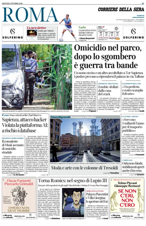 Cover of Corriere della Sera (Roma)