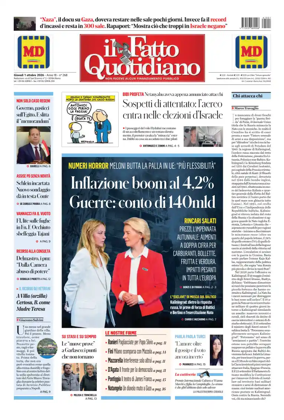 Cover of Il Fatto Quotidiano