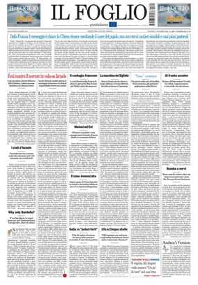 Cover of Il Foglio Quotidiano