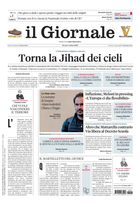 Cover of Il Giornale (Italy)