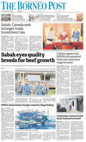 Cover of The Borneo Post (Sabah)