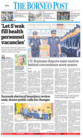 Cover of The Borneo Post (Sarawak)