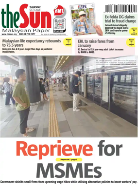 Cover of The Sun (Malaysia)