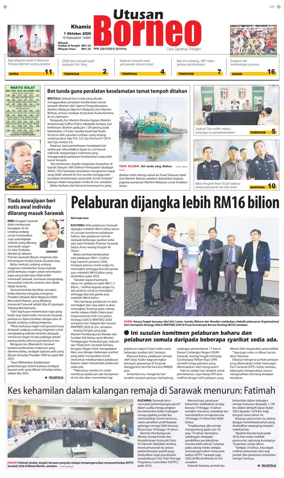 Cover of Utusan Borneo (Sarawak)