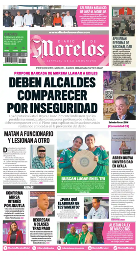 Cover of Diario de Morelos
