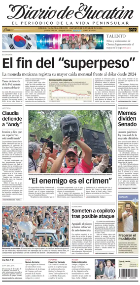 Cover of Diario de Yucatan