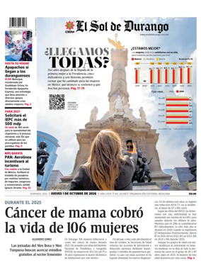 Cover of El Sol de Durango