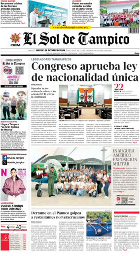 Cover of El Sol de Tampico