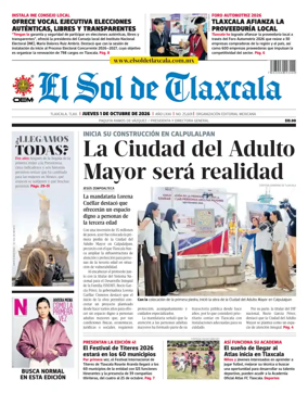Cover of El Sol de Tlaxcala