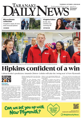 Cover of Taranaki Daily News