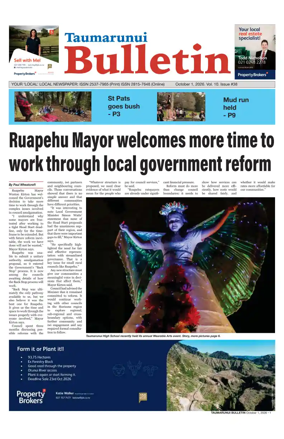Cover of Taumarunui Bulletin