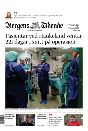 Cover of Bergens Tidende
