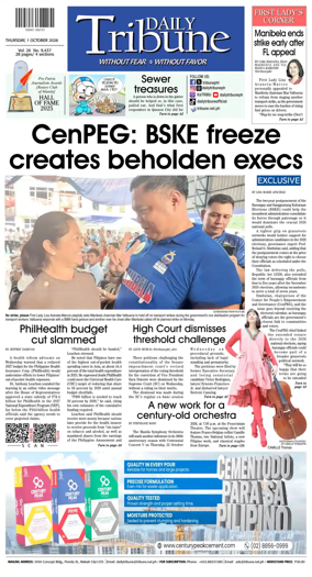 Cover of Daily Tribune (Philippines)