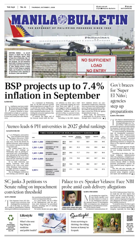 Cover of Manila Bulletin