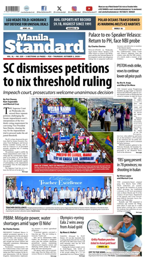 Cover of Manila Standard